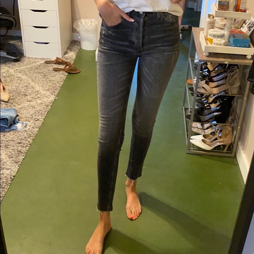 H&M charcoal gray ankle jeans